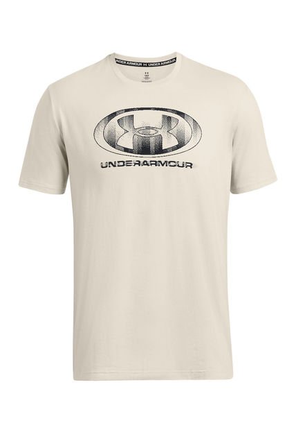 Polera Manga Corta Glitch Hombre Blanco Under Armour