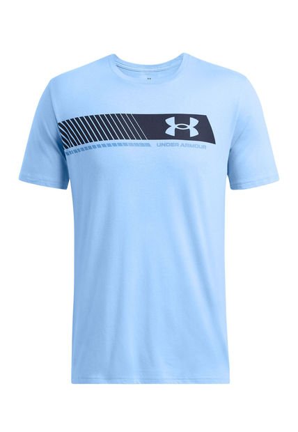 Polera Manga Corta Leftchest Hombre Azul Under Armour