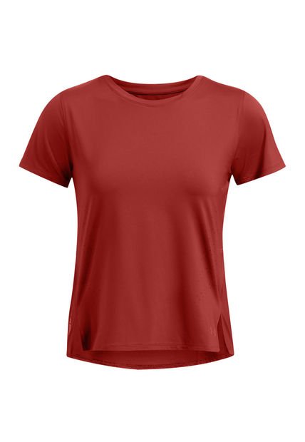 Polera Mnga Crta Launch Elte Mujer Naranjo Under Armour