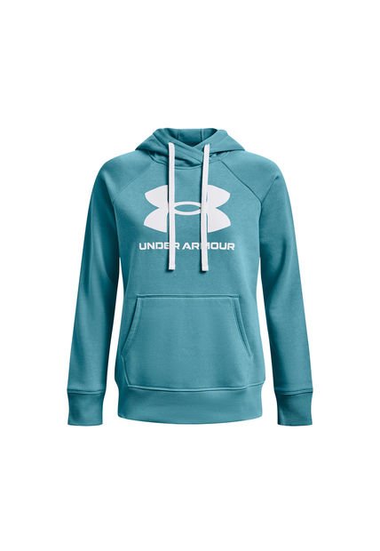 Polerón M/L Train Riva Fleece Logo Turquesa Mujer Under Armour