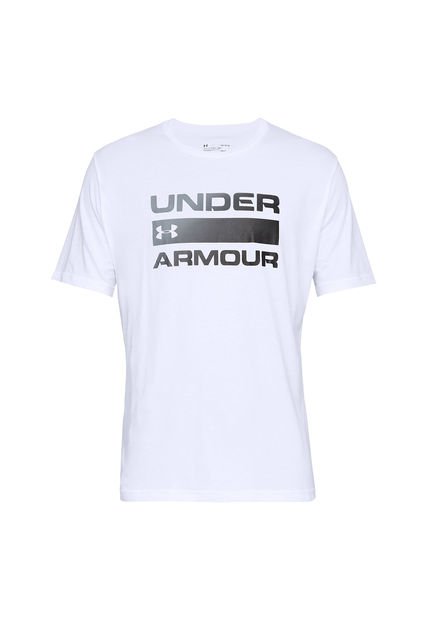 Polera Manga Crta TeamWrdmrk Hombre Blanco Under Armour