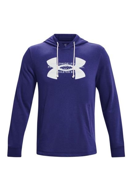 Polerón Hombre Rival Terry Logo Hod Azul Under Armour