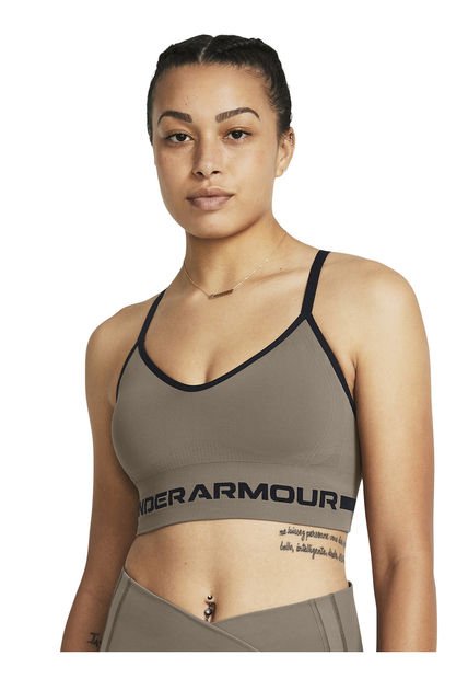 Sostén Dep UA Seamless Low Long Mujer Café Under Armour