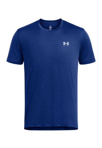 Polera Manga Corta Launch Para Hombre Azul Under Armour