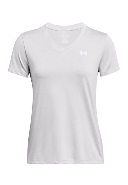 Polera Manga Corta Tech Mujer Gris Under Armour