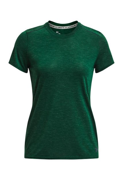 Polera Manga Crta Run Anywhere Mujer Verde Under Armour