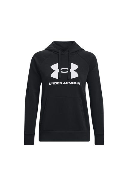 Polerón Big Logo UA Rival Negro Para Mujer Under Armour