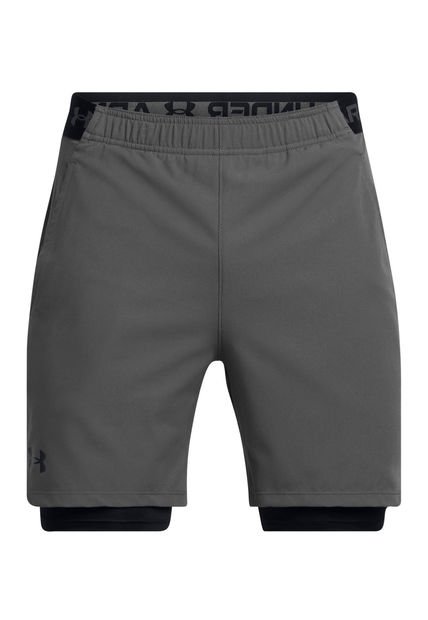 Shorts 2 En 1 UA Vanish Para Hombre Gris Under Armour