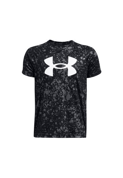 Polera Manga Corta Big Logo UA Niño Negro Under Armour