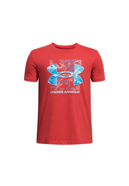 Polera Manga Corta UA Box Para Niño Rojo Under Armour