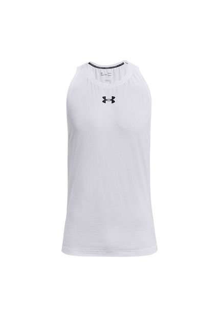 Polera Sin Manga UA Baseline Hombre Blanco Under Armour