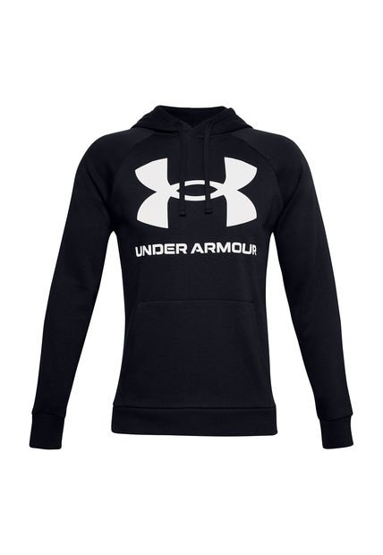 Polerón Hombre Ua Rival Fleece Big Negro Under Armour