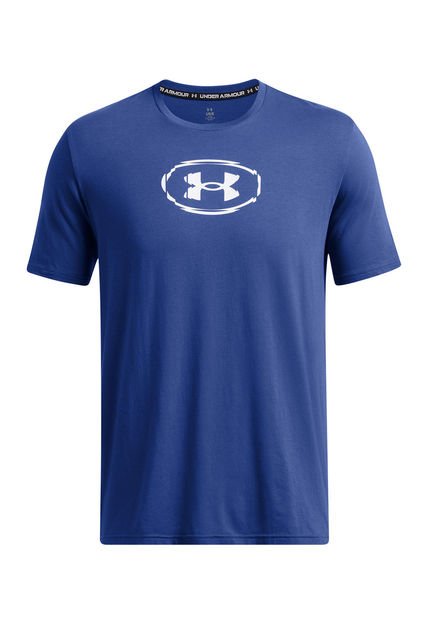 Polera Manga Corta Slice Para Hombre Azul Under Armour