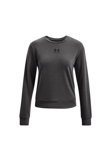 Polerón Mujer Rival Terry Crew Gris Under Armour