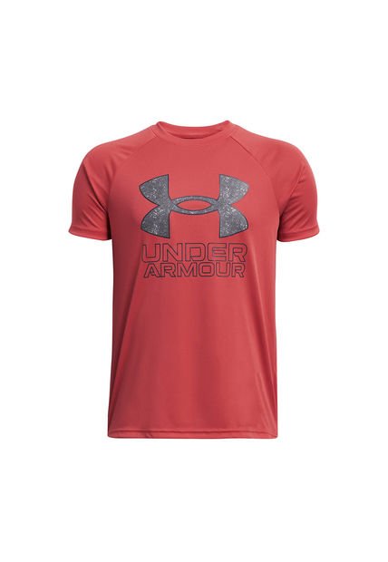 Polera Manga Corta UA Tech Para Niño Rojo Under Armour