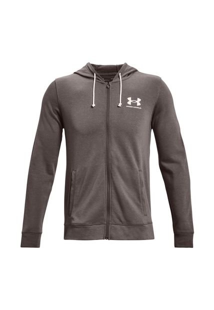 Buzo Hombre Ua Rival Terry Lc Fz Café Under Armour