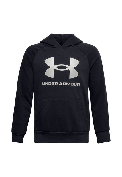 Polerón Niño Ua Rival Fleece Hood Negro Under Armour