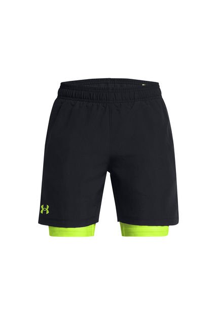 Shorts 2 En 1 UA Para Niño Negro Under Armour