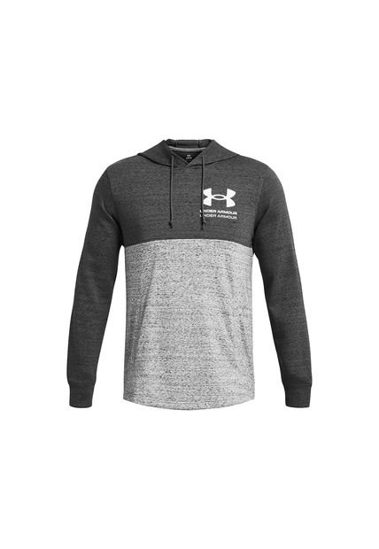 Polerón Rival Terry Colorblock Hombre Gris Under Armour