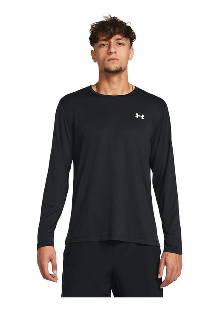 Polera Manga Larga Negro Hombre Under Armour