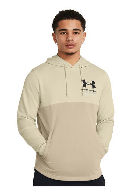 Polerón Rival Terry Colorblock Hombre Café Under Armour