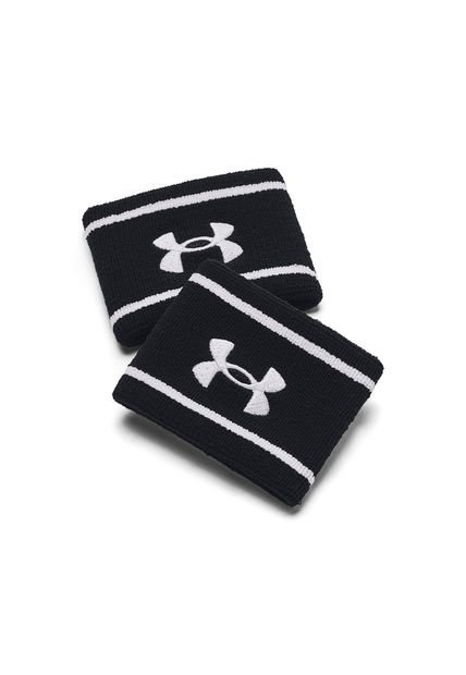 Paquete 2 Muñequeras Unisex Stripe Negro Under Armour