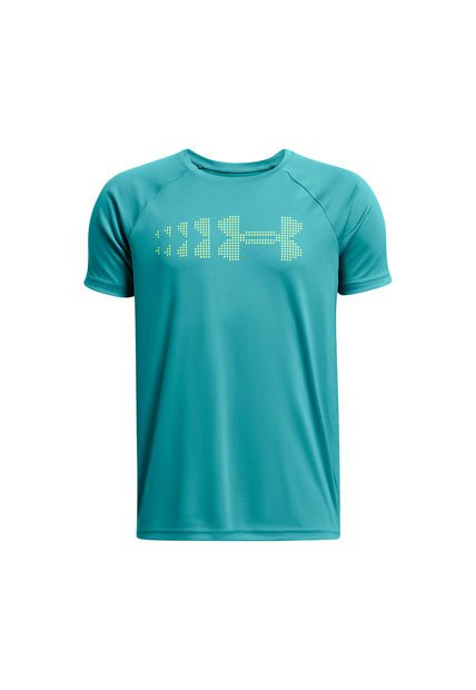 Polera Manga Corta Stadium Light Niño Azul Under Armour