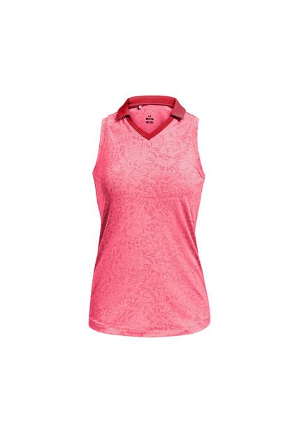 Polo S/M Golf Play Off Wild Rosado Mujer Under Armour