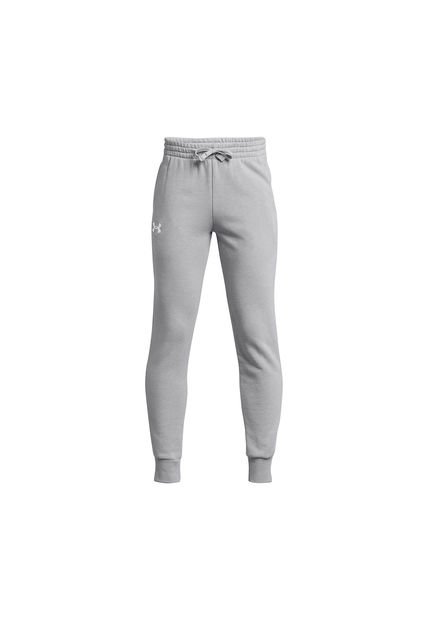 Pantalón Buzo Jogger Rival Flce Niño Gris Under Armour