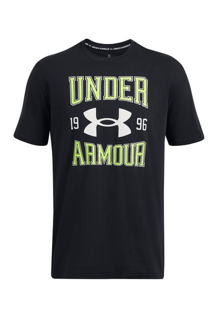 Polera Manga Corta Vintage Hmbre Negro Under Armour