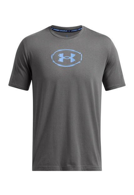 Polera Manga Corta Slice Para Hombre Gris Under Armour