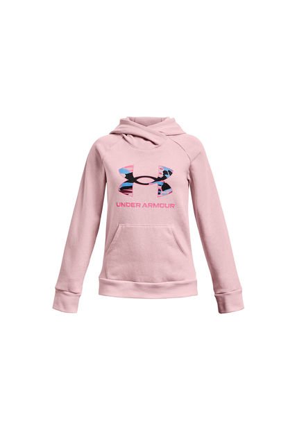 Polerón Niña Rival Flce Bl Hoodie Rosa Under Armour