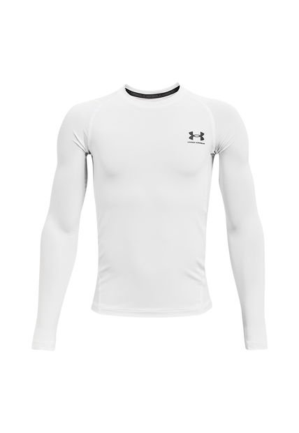 Polera M/L Niño Ua Hg Armour Ls-Wht Blanco Under Armour