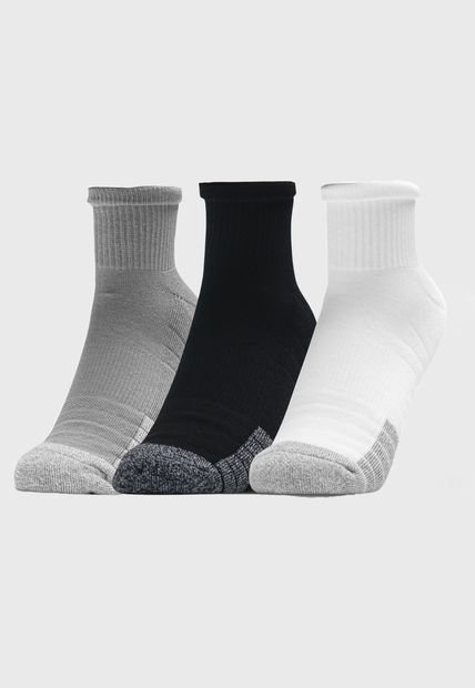 Calcetín Unisex Heatgear Quarter 3Pk Gris Under Armour - Compra Ahora | Dafiti Chile