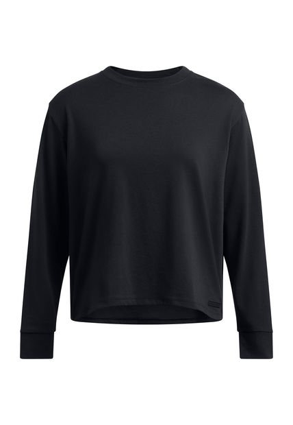 Polera Manga Larga Boxy Crop Mujer Negro Under Armour