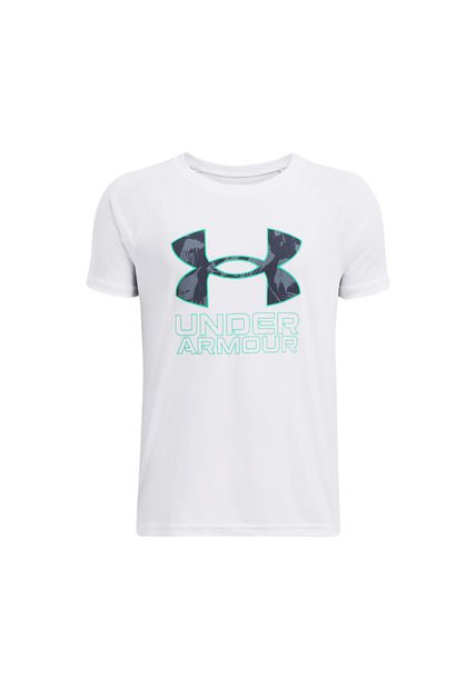 Polera Manga Corta UA Tech Niño Blanco Under Armour