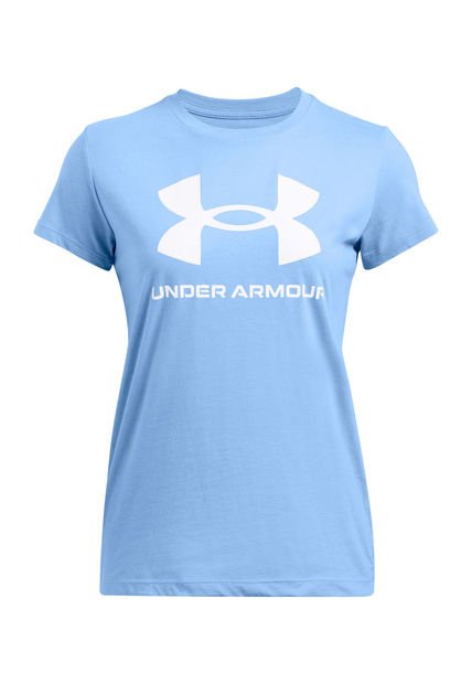 Polera Manga Corta Rival Para Mujer Azul Under Armour