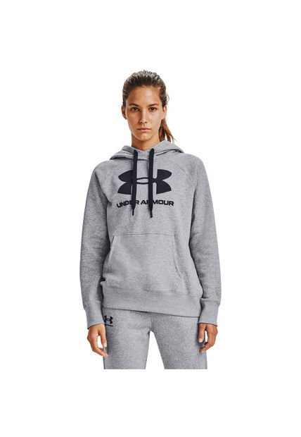 Polerón Mujer Rival Fleece Logo Ho Gris Under Armour