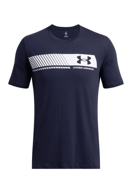 Polera Manga Corta Stripe Hombre Marino Under Armour