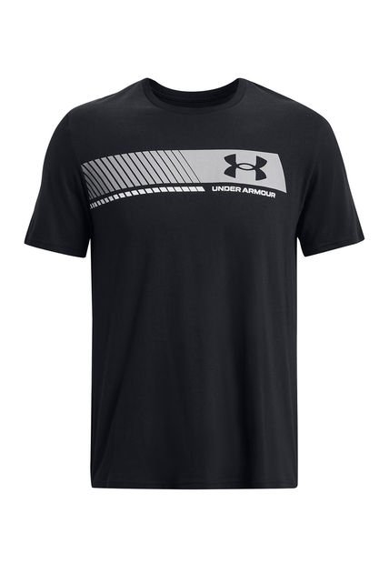 Polera Manga Corta Stripe Hombre Negro Under Armour