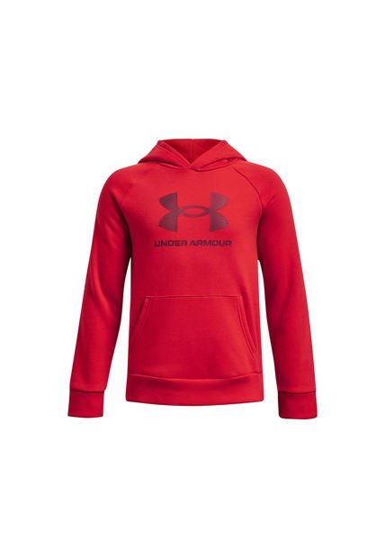 Polerón UA Rival Fleece Big Logo Niño Rojo Under Armour