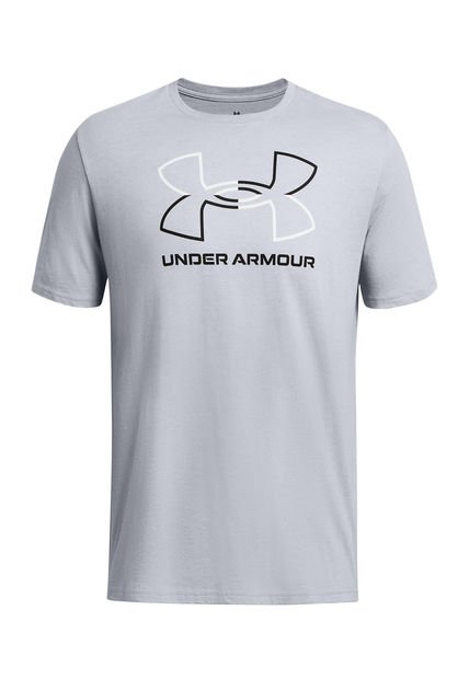 Polera Manga Corta Foundation Hombre Gris Under Armour