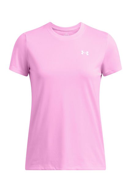 Polera Manga Corta Tech Mujer Rosa Under Armour