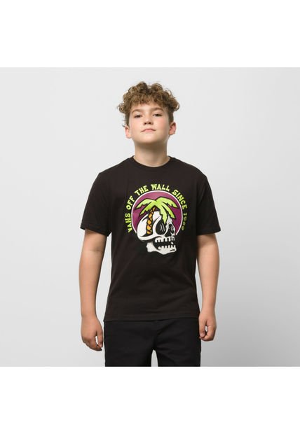 Polera M/C Niño Palm Visionary Ss Tee Black Vans