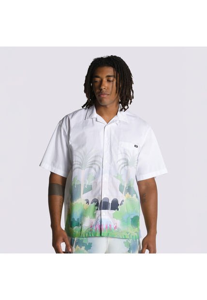 Polera Manga Corta Holiday Ss Shirt Blanco Hombre Vans