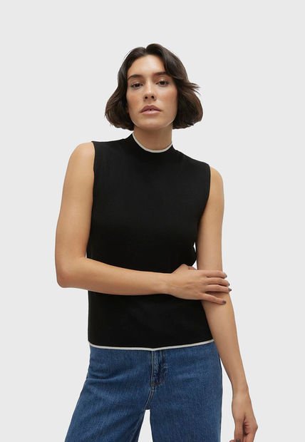 Polera Vero Moda Negro - Calce Regular