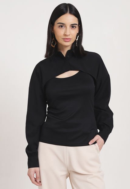 Blusa  Vero Moda Gemma Negro - Calce Regular