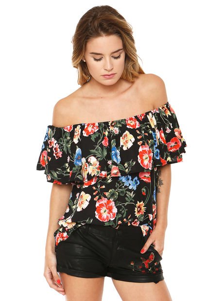 Blusa Floreada Multicolor Wados - Calce Regular