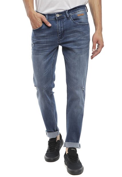Jeans Wrangler Larston Azul - Calce Slim Fit - Compra Ahora | Dafiti Chile