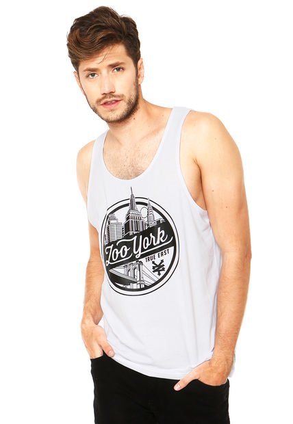 Polera Tank True East Blanca Zoo York - Calce Regular